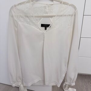 Robert Rodriguez Lace Accent Blouse S